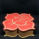 Elegant Rose Shaped Gift Box Laser Cut Vector File