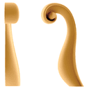 Elegant Scroll Furniture Leg 3D Model for CNC - Free STL File