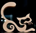 Elegant Sitting Cat Laser Cut Template Vector File