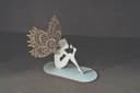 Elegant Sitting Fairy with Ornate Wings 3D Puzzle DXF File