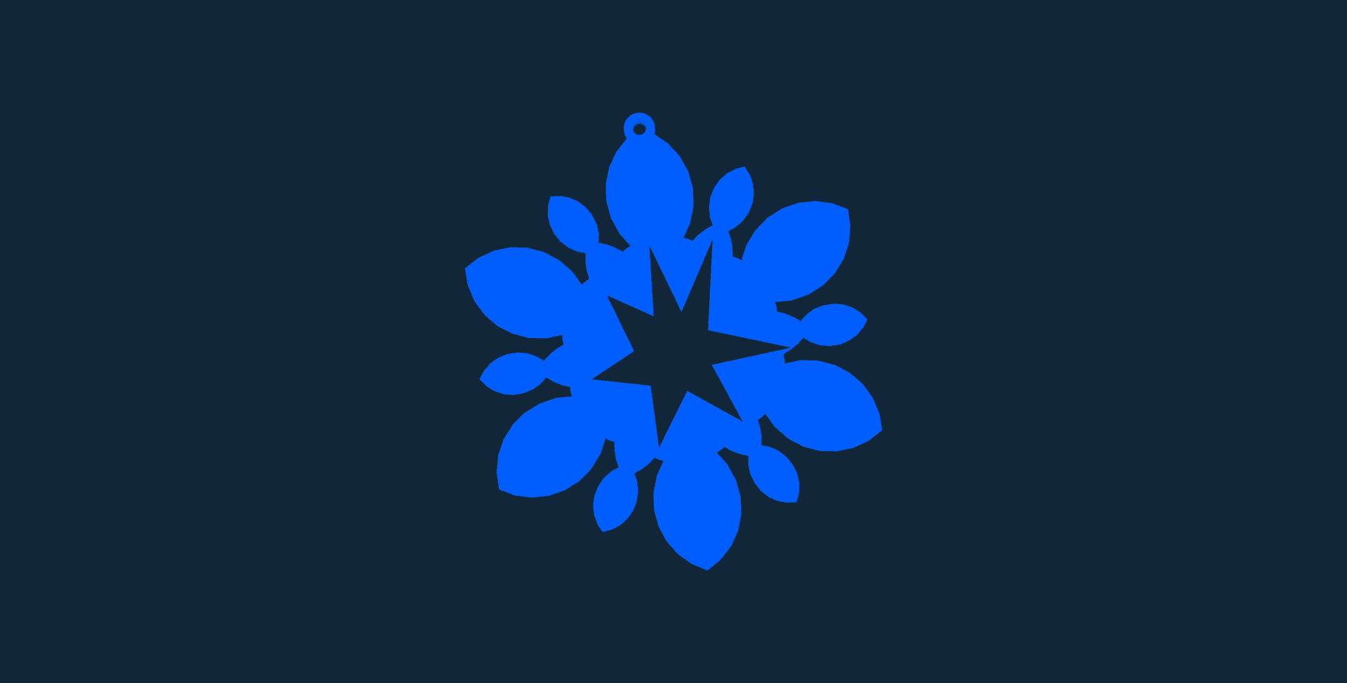 Elegant Snowflake Christmas Ornament Vector File