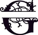 Elegant Split Monogram Letter G Vector File for Laser Cutting