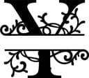 Elegant Split Monogram Letter Y Vector for Laser Cutting (DXF)