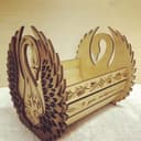 Elegant Swan Candy Bowl Laser Cut File (DXF, SVG, CDR)