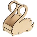 Elegant Swan Flower Basket 3D Puzzle Laser Cut Vector File