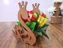 Elegant Swan Flower Basket Laser Cut File (DXF, SVG)