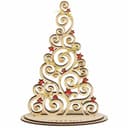 Elegant Swirl Christmas Tree Laser Cut Vector File