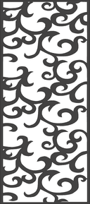 Elegant Swirl Decorative Panel Vector for Laser Cutting