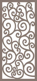 Elegant Swirl Jali Pattern Vector for Laser Cutting