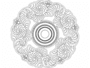 Elegant Swirl Mandala Laser Cut Vector File DXF