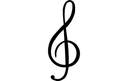 Elegant Treble Clef Vector Design for Laser Cutting DXF