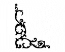 Elegant Victorian Corner Scroll Vector Design DXF File