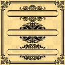 Elegant Victorian Decorative Borders and Frames Vector Set