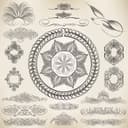 Elegant Victorian Filigree Ornaments Collection Vector File