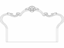 Elegant Victorian Headboard Laser Cut Vector Design DXF