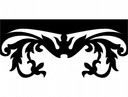 Elegant Victorian Scroll Ornament Vector for Laser Cutting