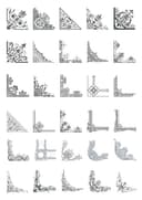Elegant Vintage Corner Ornaments Collection Vector File