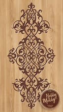Elegant Vintage Damask Ornament Panel Vector DXF CDR