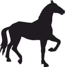 Elegant Walking Horse Silhouette Vector File for Laser Cutting