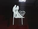 Elegant Wedding Couple Cake Topper SVG Laser Cut File