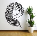 Elegant Woman Portrait Wall Art Vector - Laser Cut Ready DXF