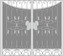 Elegant Wrought Iron Gate Vector Design for CNC