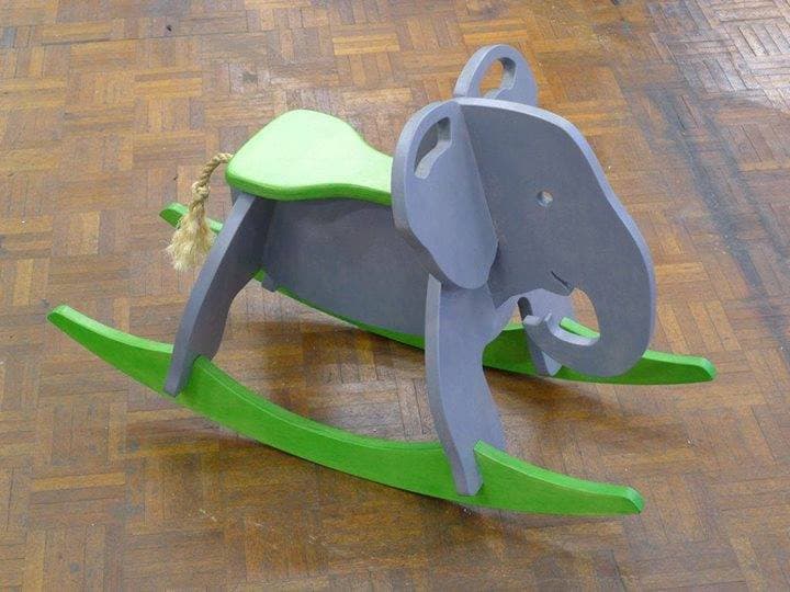 Elephant Rocking Toy Laser Cut Vector Plan (DXF)