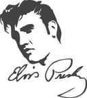 Elvis Presley Portrait Silhouette Vector DXF File