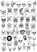 Extreme Skull Vector Collection for Laser Cutting and Engraving