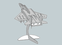 F-15 Fighter Jet 3D Puzzle Laser Cut Vector File (DXF)