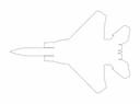 F-15 Fighter Jet Vector Silhouette DXF File for CNC