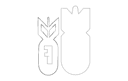 F-Bomb Graphic Vector File for Laser Cutting DXF