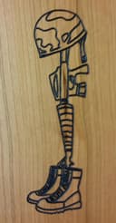Fallen Soldier Battlefield Cross Vector Design for Laser Cutting