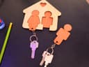 Family House Key Holder Vector - Laser Cut DXF File