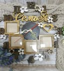 Family Photo Frame Clock Laser Cut Vector File