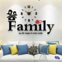 Family Wall Clock DIY Decor Laser Cut Vector File