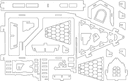 Fantasy Cottage 3D Puzzle Laser Cut Vector File (DXF)