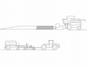 Farm Combine and Tractor Vector Line Art DXF File