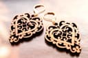 Filigree Heart Earrings Laser Cut Vector File