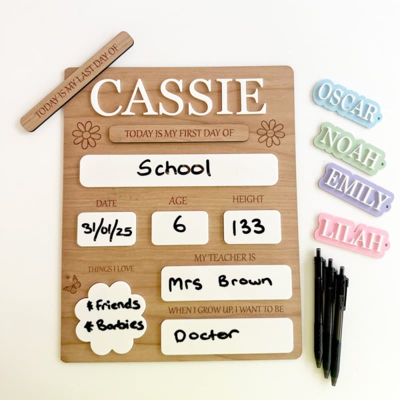First and Last Day of School Board Vector for Laser Cutting