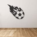 Flaming Soccer Ball Vector Art for Laser Cutting (DXF, SVG)