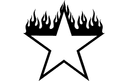 Flaming Star Vector Graphic for Laser Cutting DXF File