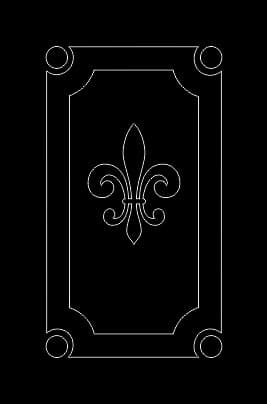 Fleur de Lis Decorative Panel Vector File for Laser Cutting
