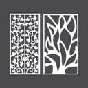 Floral and Organic Jali Decorative Panels Vector File