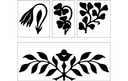 Floral Art Nouveau Ornaments DXF Vector File