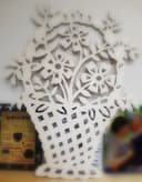Floral Basket Wall Decor Laser Cut Vector File