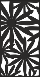 Floral Botanical Decorative Screen Vector File (DXF, SVG)