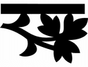 Floral Corner Bracket Decorative DXF Vector File
