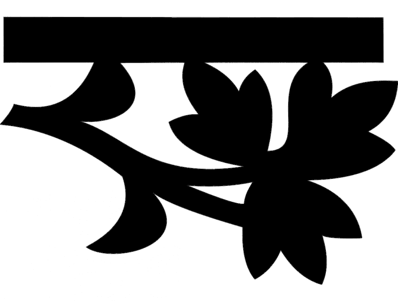 Floral Corner Bracket Decorative DXF Vector File