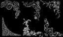 Floral Corner Ornaments Vector Collection DXF File